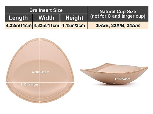 RELLECIGA Women's Push Up Bra Inserts Breast Enhancer Cups Removable Sport Bra Cups Inserts4