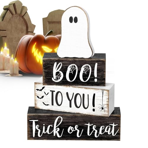 Ahuuen Spöke Bordsprydnad,Söta Spöken Halloween Dekorationer För Inomhus - Partydekoration Skräckinpirerad Skrivbordsdekoration till Bokhylla Entré