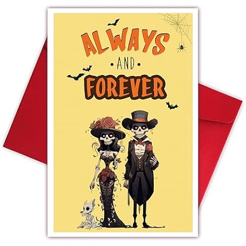 Bewoow Funny Skeleton Love Card Cover