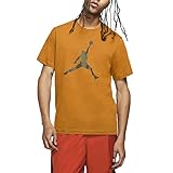  Nike Jordan - Camiseta de hombre Jumpman con logotipo naranja, cód. CJ0921-738, Naranja / Verde, M