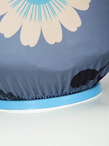 Image of Cortina Printed Water Can Cover | Dispenser Bottle Protector | Polyester Material | Elastic Closure | Environmental Friendly | Digitally Printed | 45cm x 42cm x 43cm | 20 Lts | 2Pc | Blue & Grey