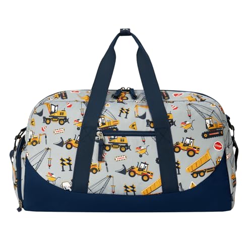 Image of Choco Mocha Kids Duffle Bag Boys, Construction Gray