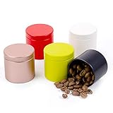 Tianhui Small Tin Can Box with Airtight Lids Canister for Coffee Tea Candy Storage Loose Leaf Tea...
