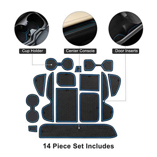 BIXUAN Portavasos de Goma Azul para RAV4 2019-2024 miniatura 2