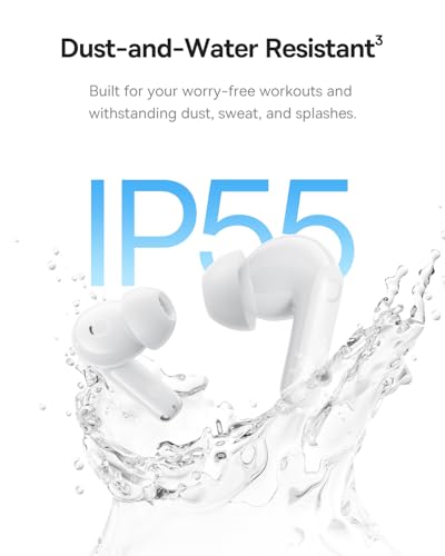 Image of Baseus Bass BP1 Pro Noise Cancelling Wireless Earbuds, Real-Time Adaptive Noise Cancelling, Adaptive Active EQ, LDAC Hi-Res Sound, 6-Mic AI Clear Calls, 55H Playtime, IP55 Waterproof, Bluetooth 6.0