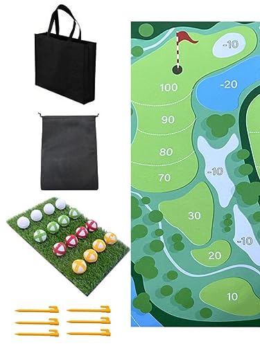 ZYDNFE 2023 New Golf Battle Royale: Garden Golf Pro Game Set - Golf Games for Adults Outdoor, Golf Chipping Game - Indoor/Outdoor 3ft x 2ft Golf Hitting Mat