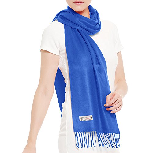 Plain Solid Color Cashmere Feel Classic Soft Luxurious Winter Scarf For Men Women (Royal Blue) #TOP2