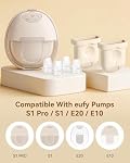 2 Diaphragmes de silicone et 4 Duckbill Valves Pièces de rechange Compatibles avec eufy S1 Pro, S1, E10, E20 Pompe à sein portable, kit d'accessoires en silicone sans BPA