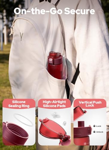 Image of Opard Zip 20oz Plastic Water Bottle Dishwasher Safe, Leakproof Flip-Top Lid, BPA Free Tritan, Wide Mouth Reusable Kids Water Bottle for School Hiking Commuting Outdoor Travel and Gym