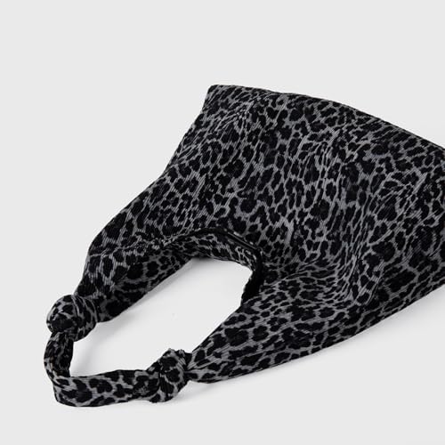 Sac sous les bras léopard grand format en velours vintage - 6