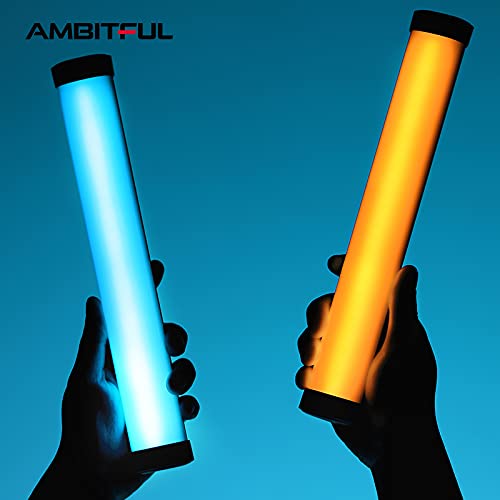 Ambitful A2 Full-Color Rgb Tube Light, 2500K-8500K Cri 95 Tlci 97 Rgb Video Light, Rgb Cct Hsi Mode, 22 Fx Light Effect, App Control Support,Magnet Design (A2 1Pcs) #TOP1