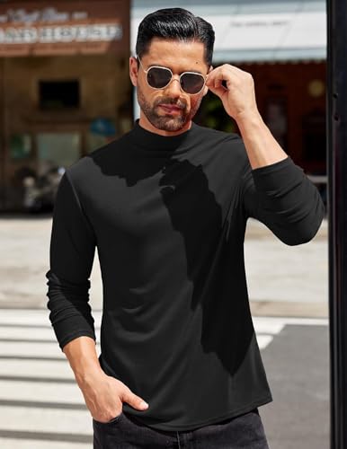Image of DENIMHOLIC Men's Slim Fit T Shirt (TURT-BLACK-S Black S)