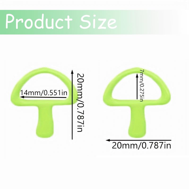 Image of ZHENZHIZHE US 10.75 Colorful Ring Stitch Markers, 60 pcs Cute Mushroom Shaped Magnetic Steel Ring Fixed Markers for Knitting and Crocheting