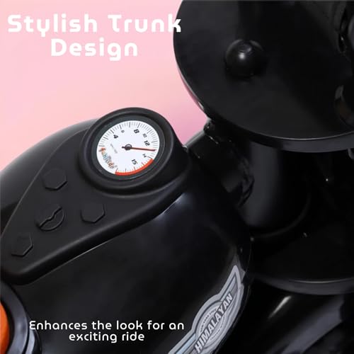 Image of eHomeKart Himalayan Kids Tricycle - Front Headlight, Musical - 1 Year to 5 Years - Trike for Indoor and Outdoor - Up to 30 Kgs - Made in India, Black