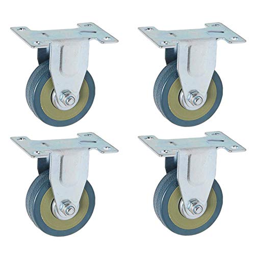 ZHAOZHAO Rotelle Fisse in Poliuretano 50Mm, Mobili, Elettrodomestici Exi25C Ruote per Apparecchiature, Max 100 Kg per Set (Set Di 4)