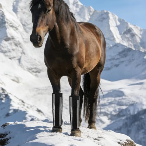Protectores para patas de caballo en malla transpirable antimosquitos con 4 piezas ajustables 6
