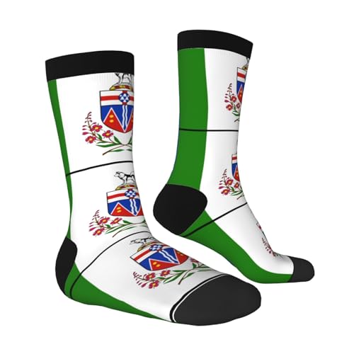 Flag of Yukon Socks For Men Women Outdoor Sports Running Hiking Wicking Crew Socks3