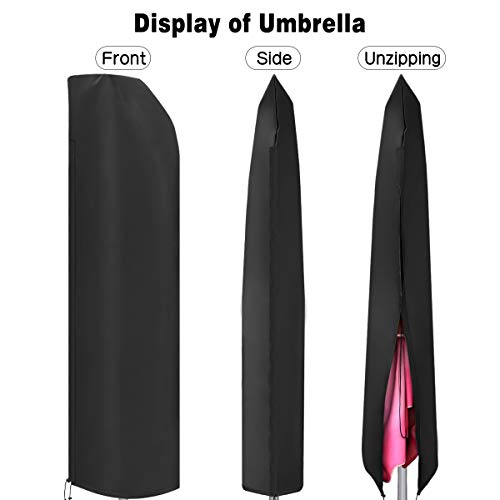 image for SEKKVY Outdoor Patio Umbrella Cover, 600D Extra Thickness Waterproof D