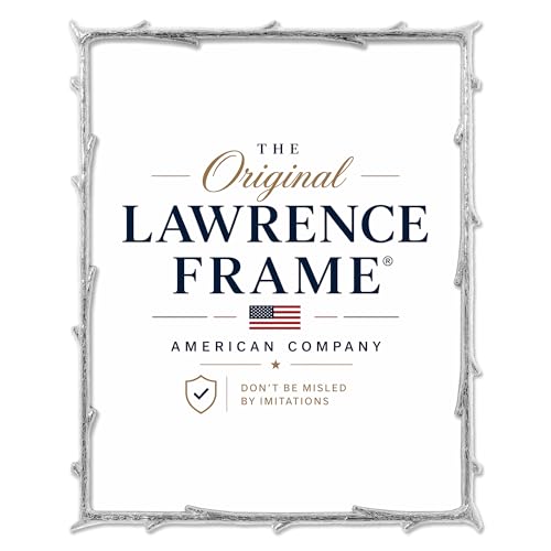 Image of Lawrence Frames Metal Frame, Branch Design, Silver, 8x10, Matted 5x7