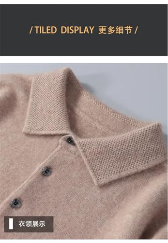 Men Long Sleeve Knitted Button Up Pullover Men's Lapel Collar Pullover Slim Fit Sweater Loose Knitted Bottom Sweater3