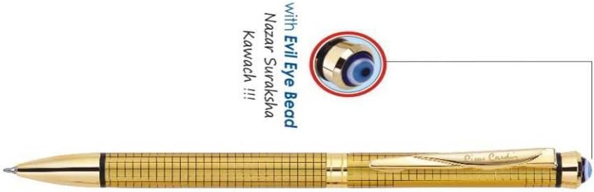 Pearl Konark Exclusive Ball Pen Blister Pack | Metal Body With Pearl Studded On Top | Attractive Look | Smooth, Sturdy, Refillable Pen | Ideal For Gifting | Blue Ink, Pack Of 1