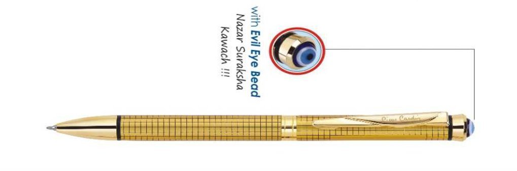 Pearl Konark Exclusive Ball Pen Blister Pack | Metal Body With Pearl Studded On Top | Attractive Look | Smooth, Sturdy, Refillable Pen | Ideal For Gifting | Blue Ink, Pack Of 1