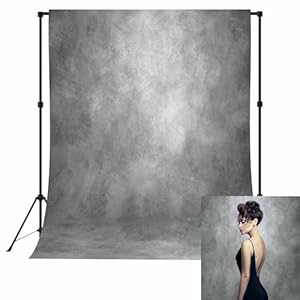 8x10ft Light Grey Backdrop Abstract Photography Backdrop for Professional Studio Backgrounds Gray Photo Backdrop Prop Portrait Photo Backdrops for Photoshoot Backdrop Curtains Rod Pocket on Top