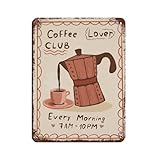 Cartel de metal vintage para amantes del café, pub, club, cafetería, bar, decoración de pared para el hogar, póster retro de 30 x 40 cm