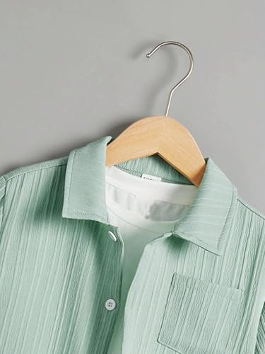 Image of TAGAS Toddler Boys' Striped Short Sleeve Casual Vacation Shirt ||Fancy Shirt || Party Shirt for Boys and Kids || Summer Shirt for Boys and Kids ||(BS-2033)