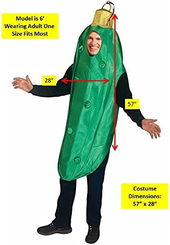 Rasta Imposta Christmas Pickle Costume Holiday Dill Dress Up Cosplay Halloween Costumes, Adult One Size - Image 4