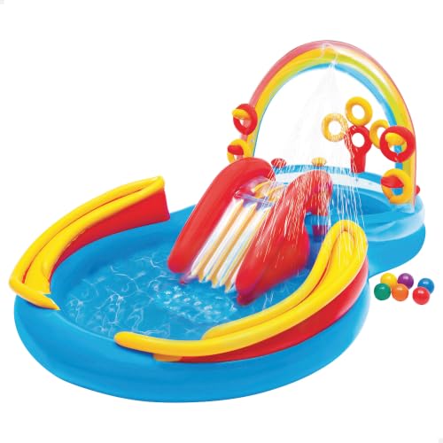 Intex Centro de Juegos Hinchable Arco Iris, Piscina y...