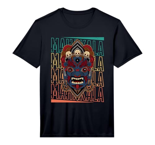 Mens Mahakala Bhairava Buddhism Hinduism Antique Tibetan Performance T-Shirt