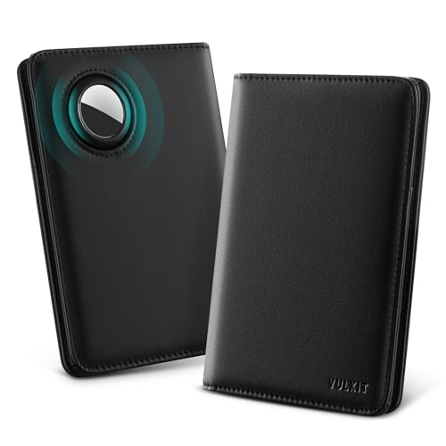 VULKIT(?????) ????????? Airtag???????????????????RFID???? Airtag Passport Wallet, ???????, 5.9" x 4.2" x 0.78", ??????????