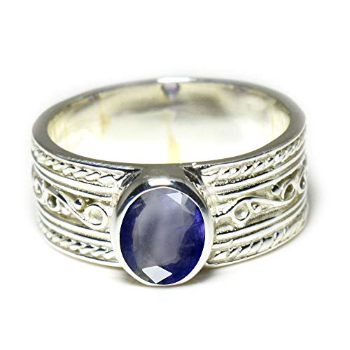 Image of 55Carat Choose Your Color Genuine Gemstone Sterling Silver Ring Band Vintage Handmade Jewelry Sizes 5-12