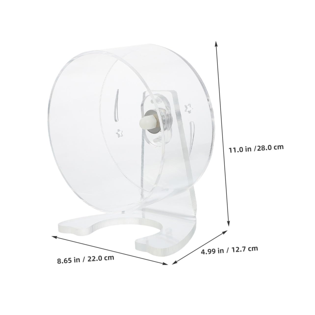 Rueda para Hámster con Soporte Transparente Silenciosa para Ejercicio de Jerbos y Pequeños Roedores Resistente Fácil de Instalar