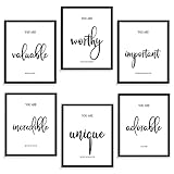 Motivational Wall Decor for Bedroom Living Room Office - Inspirational Wall Art - Positive Quotes &...