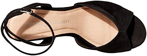Chinese Laundry Women's Ankle Strap, Platform Wedge Sandal, Black, 6 | Image 4