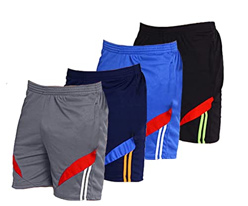 Image of Fort Worth Men's 4 Pack Gym Workout Shorts Quick Dry Bodybuilding Weightlifting Pants Training Running Jogger with Pockets