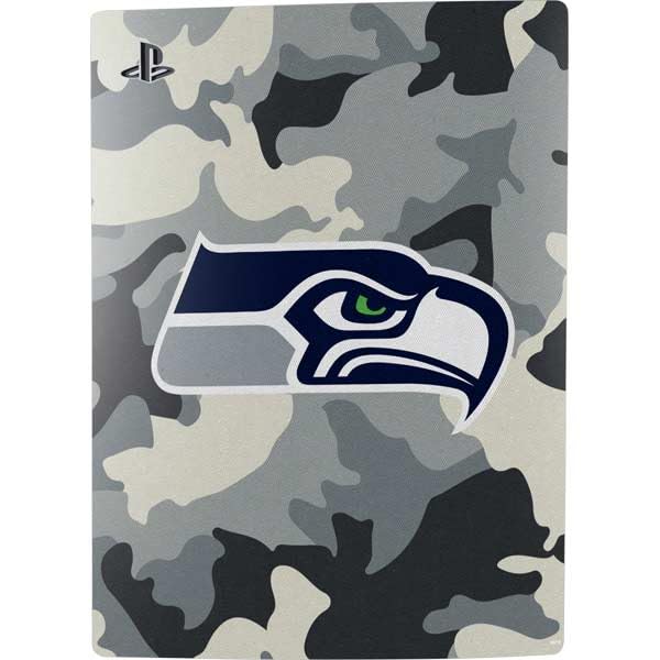 Skinit Decal Gaming Skin Compatible with PS5 Digital Edition Bundle - Officially Licensed NFL Seattle Seahawks Camo Design