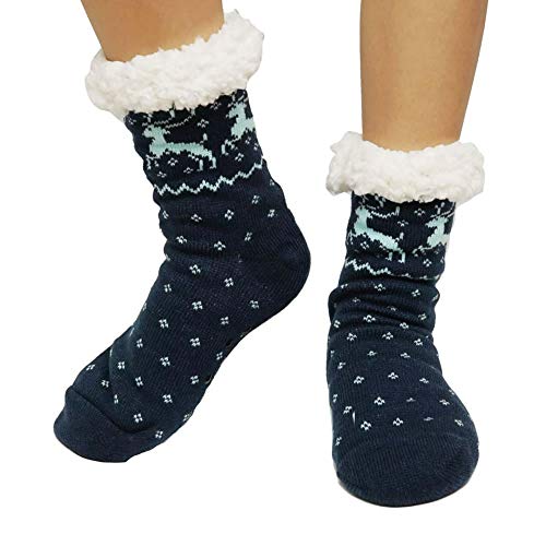 Image of MaxNova Women's Winter Warm Cozy Fuzzy Fleece Slipper Socks Christmas Gift