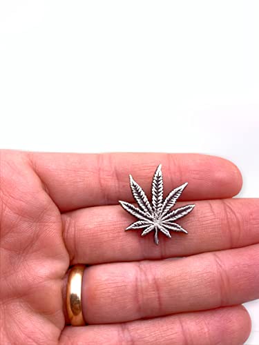 Image of Metal Marijuana Pot Leaf Weed Cannabis Accessory Jewelry Lapel Pin Perfect for Backpack, Hat or Lanyard by StockPins - Quantity 1