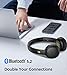 Edifier WH500 Wireless On-Ear Headphones with Foldable Lightweight Design and Solid Bass, Bluetooth Headset with Microphone, 40H Music Playtime and Custom EQ via App for Home Office Travel (Black)