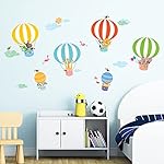 DECOWALL DWL-2010 Animals in Hot Air Balloons Wall Stickers Wall Decals Peel and Stick Removable Wall Stickers for Kids Nursery Bedroom Living Room d?cor - Image 5