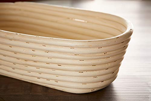 Banneton Oval de Ratã, Para Fermentar Massas de Até 750g, 26x15x7cm, BANNETON BRASIL
