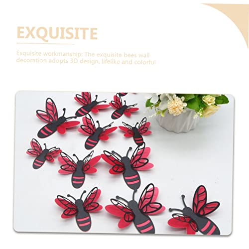 Wall Art Decor - 3 Sets Art Three-Dimensional Diy Mural D Decorative Animals Wall Decals For Pattern Nursery Baby Bumblebee Layered Bee Home Kids Honey Ornaments Decor Of Black Decorations ( Color : B #TOP5