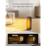 PELONIS Space Heater Indoor With 75 Oscillation & Remote, 16 Inch Portable With Thermostat & 12H Timer, Electric Room With Eco, Ceramic Desk for Bedroom Home Office, 1500W - Image 3