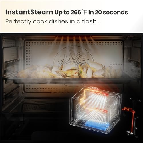 Image of VAL CUCINA 7-in-1 Steam Convection Oven Countertop with Air Fry, Bake, Sous Vide, Ferment, Built-in Recipes | Anti-Scalding, Self Clean, Food-grade Stainless Steel Cavity & Accessories | 1500W