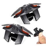 FUNNETOYU モバイルゲームトリガー 高感人体工学設計 ゲームコントローラー 保護クリップ付き 同時操作対応 左右手兼用 スマホ射撃操作向け