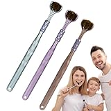 Dreiseitige Zahnbürste – Premium-Zahnbürste mit weichen Borsten, mehrseitige Handzahnbürste | Wrap-Around-Zahnfleischpflegewerkzeug für Erwachsene für die komplette Zahnreinigung zu Hause