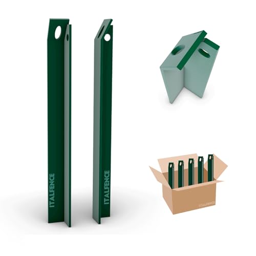 Italfence - Jambe de force pour Clôture, plastifié vert (Toutes les hauteurs) [H 120cm, 25x25x3mm, 5 pièces]